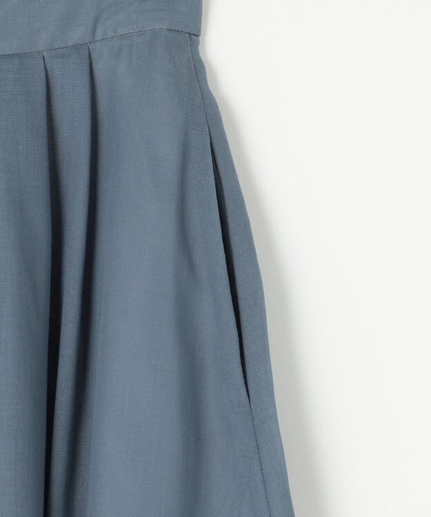 組曲 【洗える・イージーケア】カラーボイル フレアスカート ブルー系
