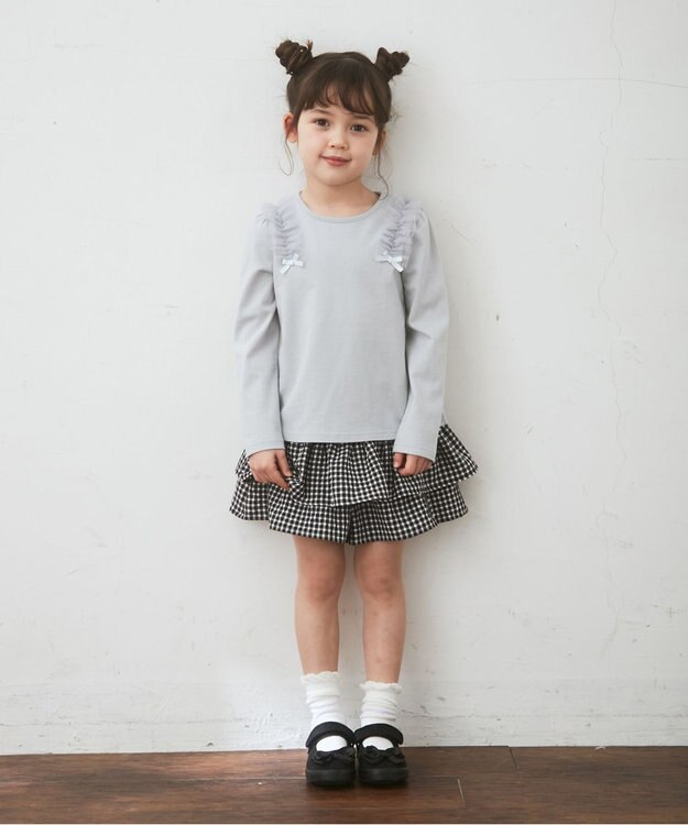 ANY KIDS 柄キュロット ギンガムチェック