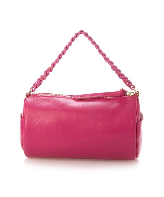 UNBILLION ペルケ perche / カラーチェーン筒形2wayショルダー ピンク