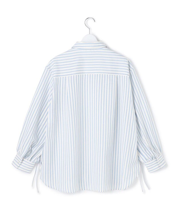 J.PRESS YORK STREET 【WOMEN】サイドドローストリング シャツブラウス サックスブルー系1