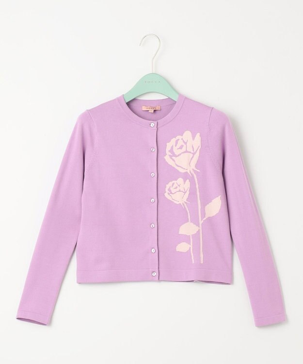 TOCCA 【洗える！】PRESENT ROSE カーディガン ライラック系