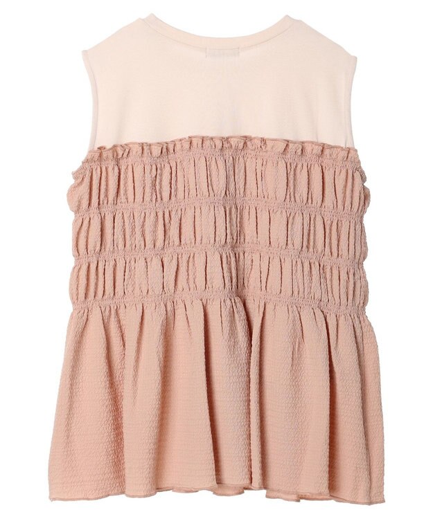 earth music&ecology ドッキングシャーリングプルオーバー Pink Beige