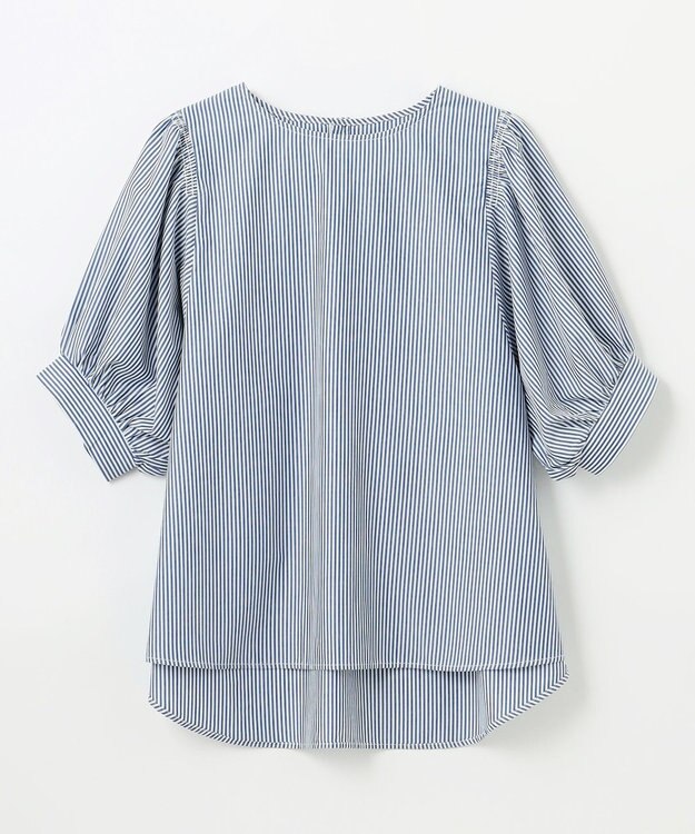 ANY 【抗菌防臭/速乾/手洗い可】エニィファンクション パフスリーブブラウス ブルーロンスト