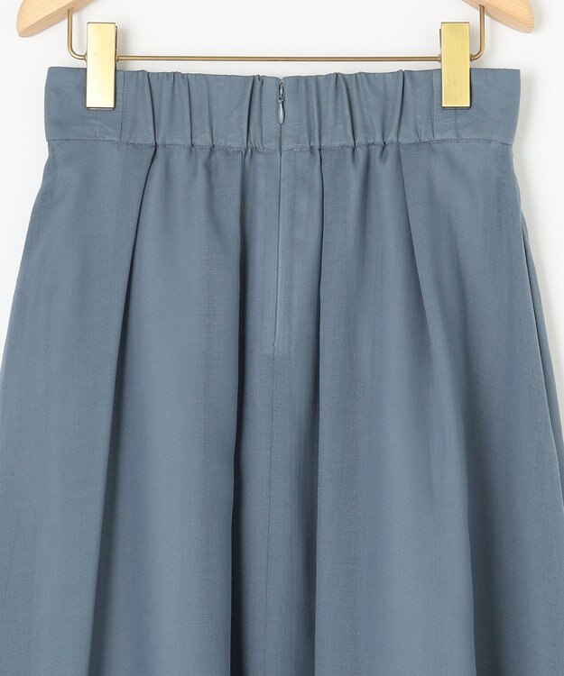 組曲 【洗える・イージーケア】カラーボイル フレアスカート ブルー系