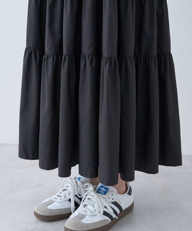 earth music&ecology ドロストシャーリングキャミワンピース Black