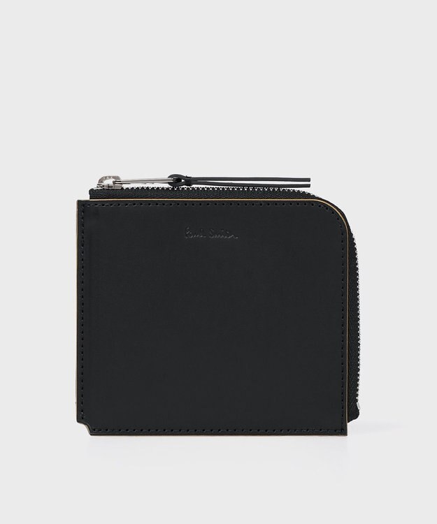Paul Smith ストライプカラードエッジ カード＆コインケース ブラック