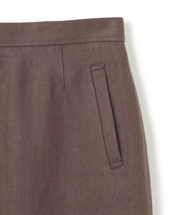 BEIGE， 【Oggi 5月号掲載】CRINUM / Iラインリネンマキシスカート Dark Brown