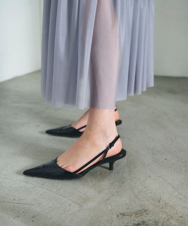 GRACE CONTINENTAL チュールティアードスカート グレー