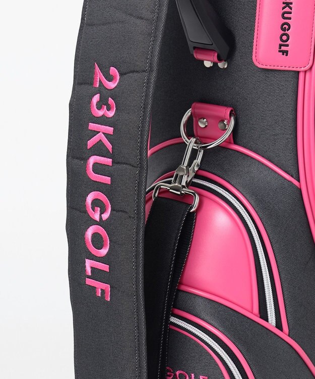 23区GOLF 【WOMEN】合皮×デニム調キャディバッグ 他と被らない 大人ピンクが初登場 ブラック系