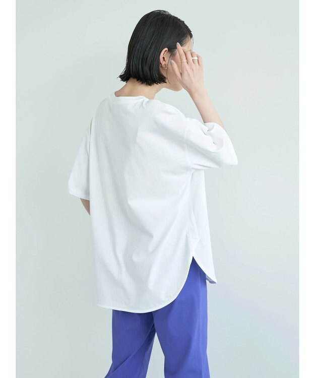 AMERICAN HOLIC 抗菌防臭ラウンドテールカットプルオーバー Off White