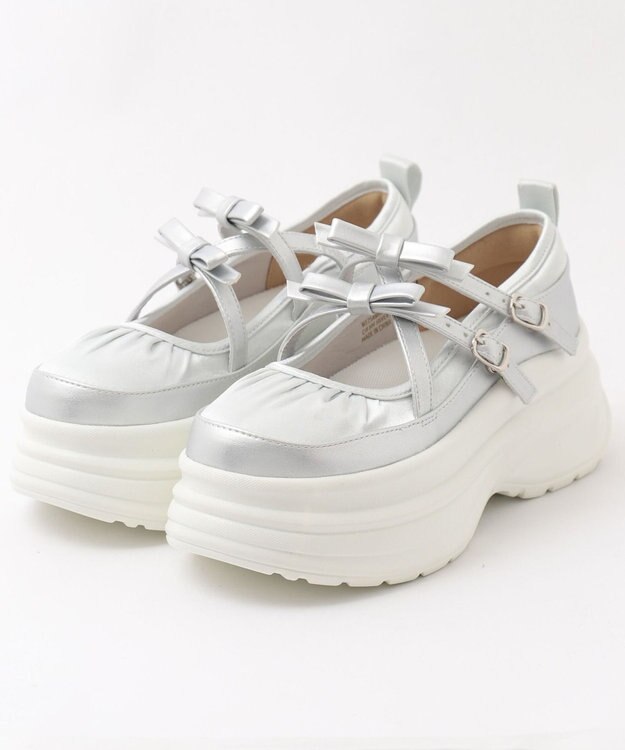 WEGO 2way厚底ストラップシューズ シルバー