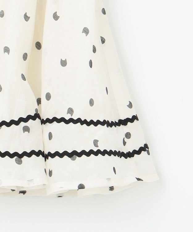 ANY KIDS ネコ×ドット スカート エクリュ