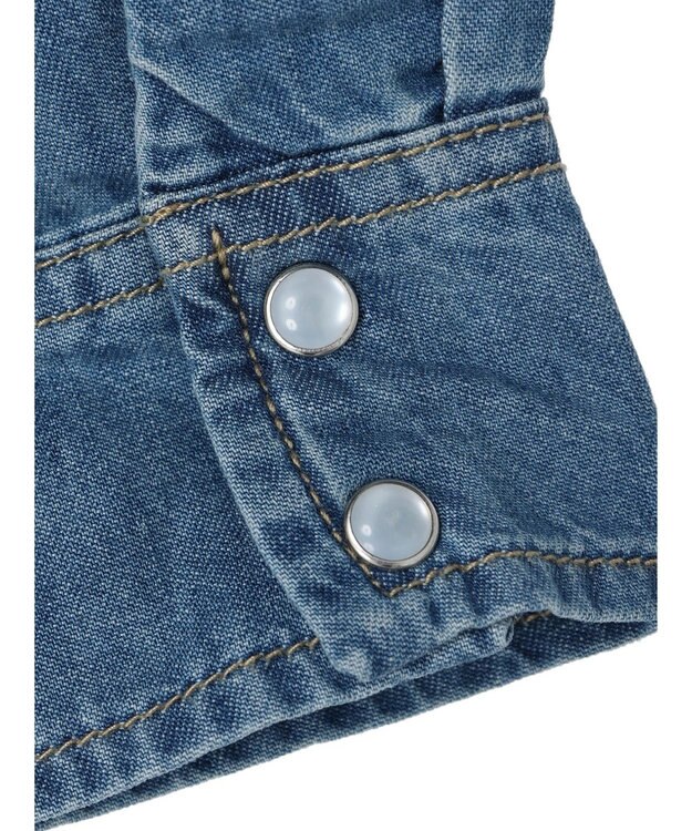 Green Parks ・ＳＵＧＡＲ　ＳＰＯＯＮ　デニムウエスタンワンピース Light Indigo