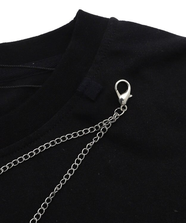 WEGO アクセ付きハードグラフィックT（SS） ブラック