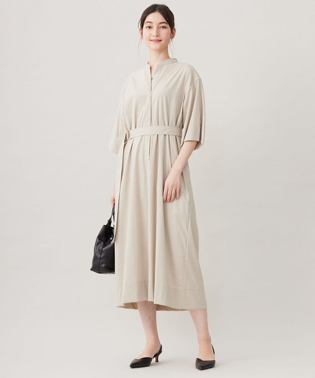 自由区 S 【カタログ掲載・接触冷感・UVケア・洗える】ファンクショナルクロス ワンピース サンド