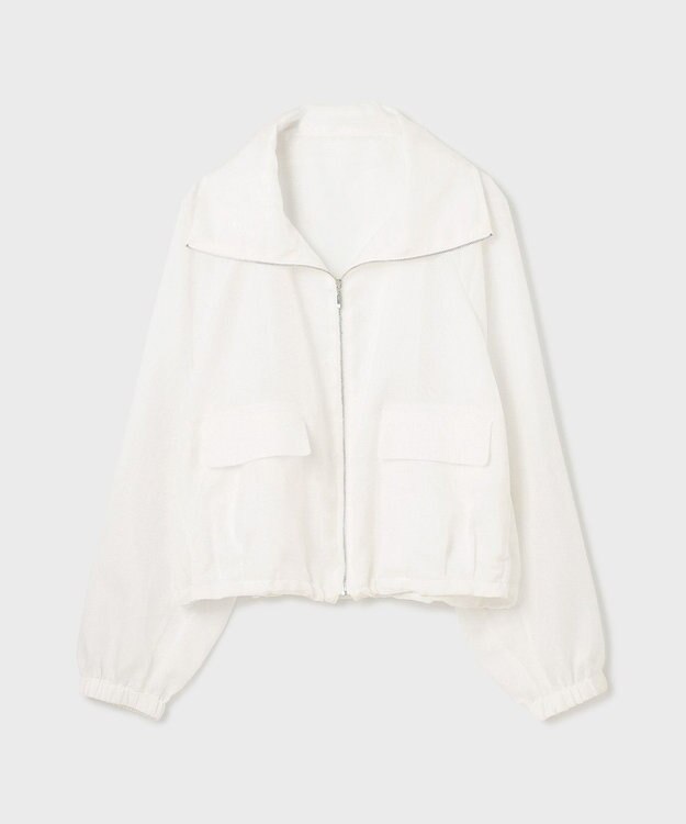 GRACE CONTINENTAL ブライトメッシュブルゾン ホワイト