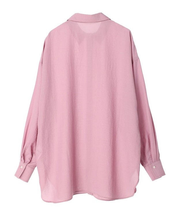 earth music&ecology シアーボーイズライクシャツ Pink