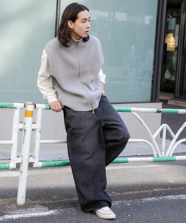 WEGO 【ユニセックス着用ITEM/】スーパーバギージーンズ ブラックその他