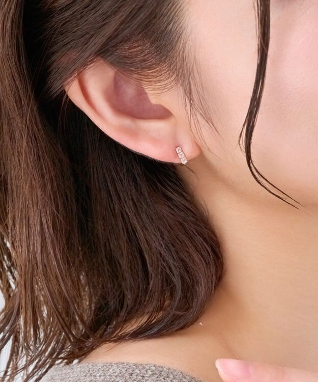 Phoebe 【K10】ストーンバーイヤリング　ゴールド ゴールド