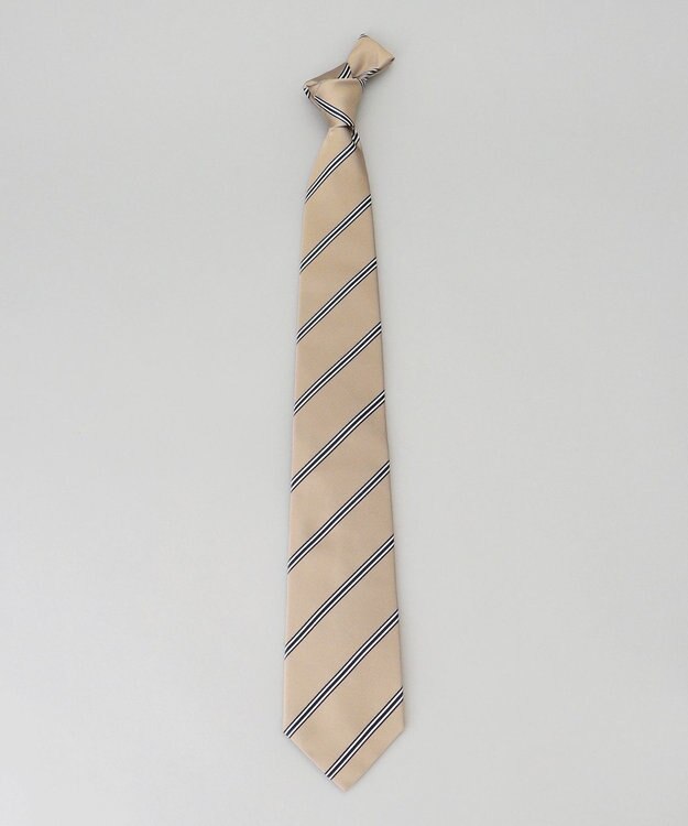 GOTAIRIKU GOTAIRIKU別注【日本製】シルク ネクタイ_レジメンタル アイボリー系1