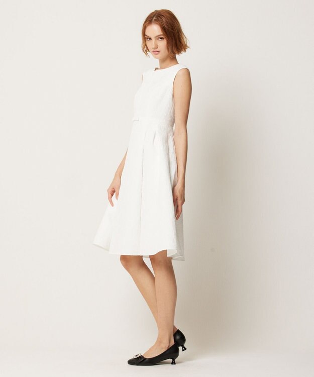 TOCCA 【WEB限定カラーあり】【消臭・洗える】RIBBON LABYRINTH JACQUARD ドレス 【WEB限定】オフ系