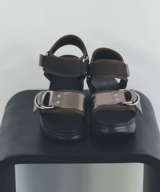 YECCA VECCA バックルスポーツサンダル Brown