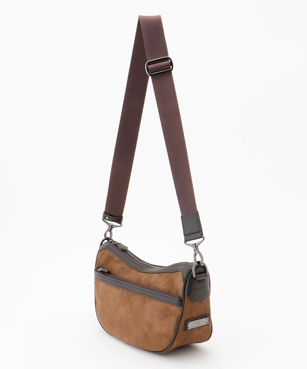 JOSEPH ABBOUD  【軽量/コンパクト】ライトスウェード ハーフムーン　バッグ キャメル系