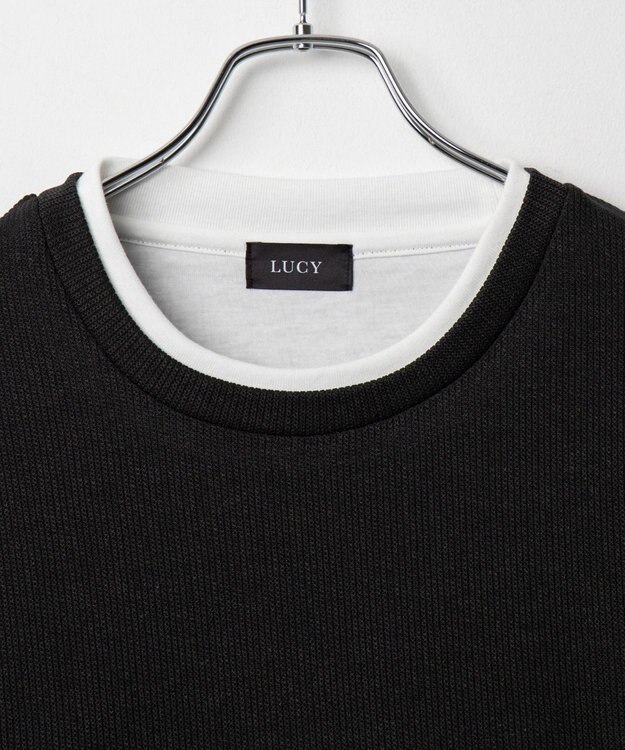 WEGO フェイクレイヤードベストT（LS） ブラック中濃色