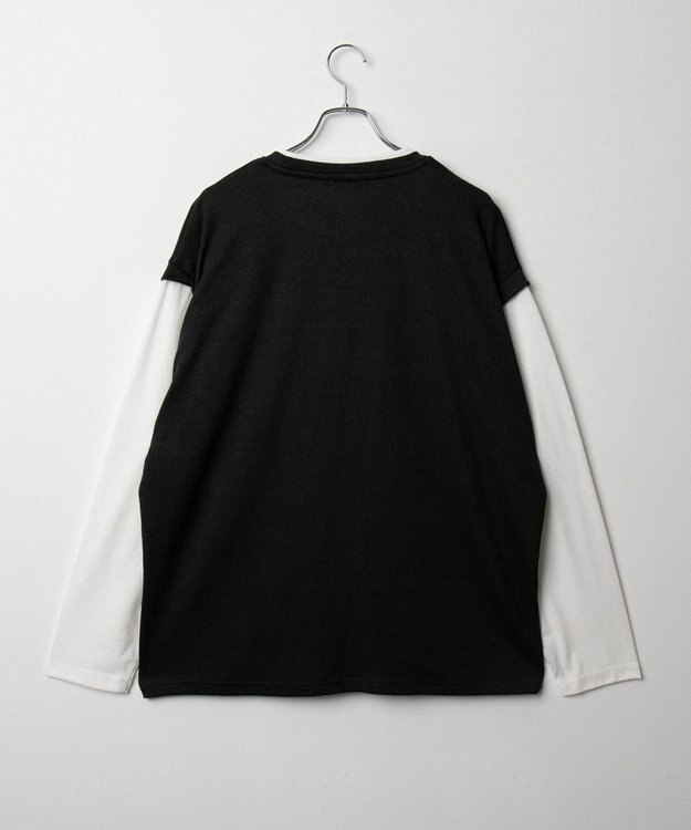 WEGO フェイクレイヤードベストT（LS） ブラック中濃色