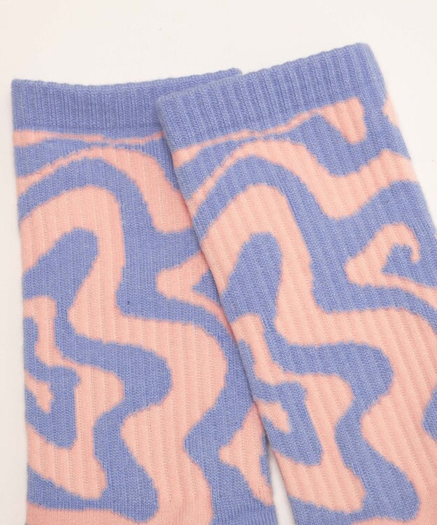 WEGO マーブルソックス パープル