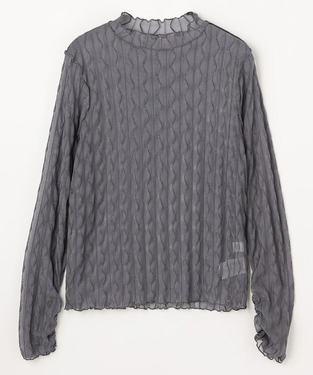 ANY L レースインナートップス グレー