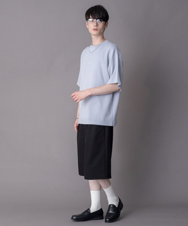 WEGO 【機能T/ユニセックス着用ITEM】カラーステッチワンポイントT（SS） サックス
