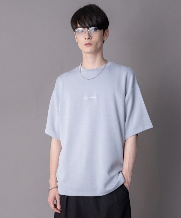 WEGO 【機能T/ユニセックス着用ITEM】カラーステッチワンポイントT（SS） サックス