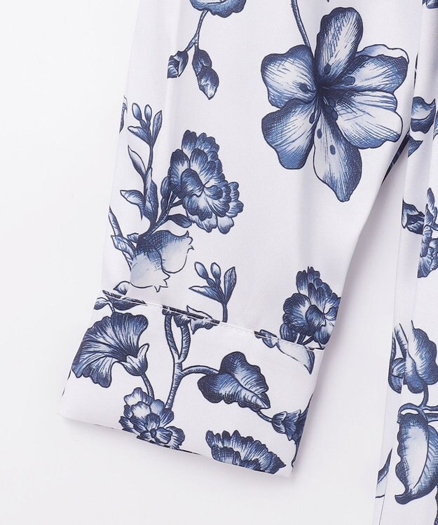 GRACE CONTINENTAL オリエンタルフラワープリントワンピース ホワイト