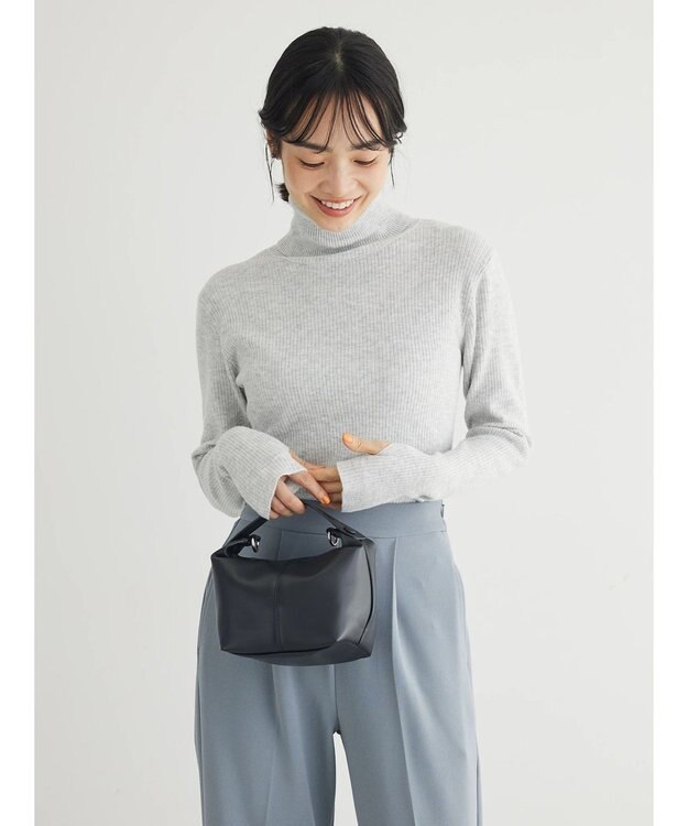 Green Parks もちやわ　タートルプルオーバー Light Gray Mixture