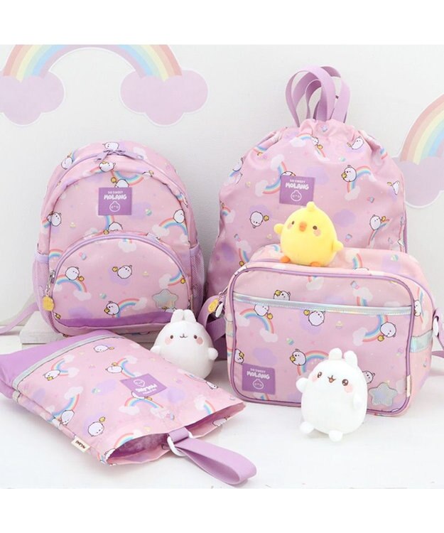 Mother garden 【2/15(日)で販売終了】 マザーガーデン MOLANG モラン 子供用 ショルダーバッグ 虹柄 通園バッグ 0