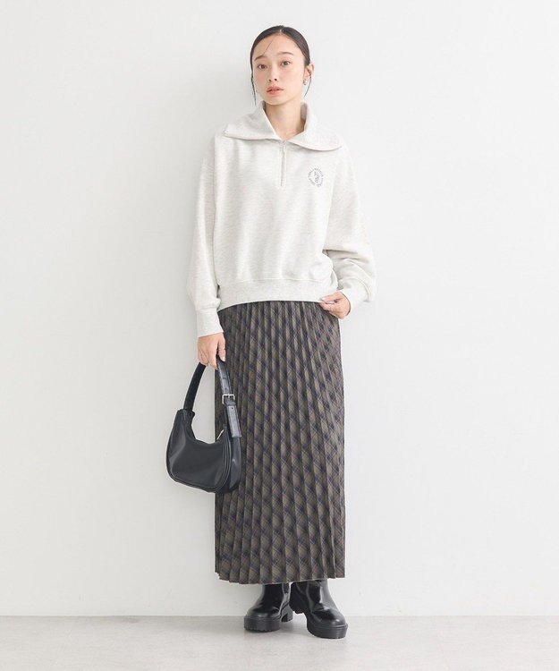 earth music&ecology ハーフＺＩＰプルオーバー Oatmeal