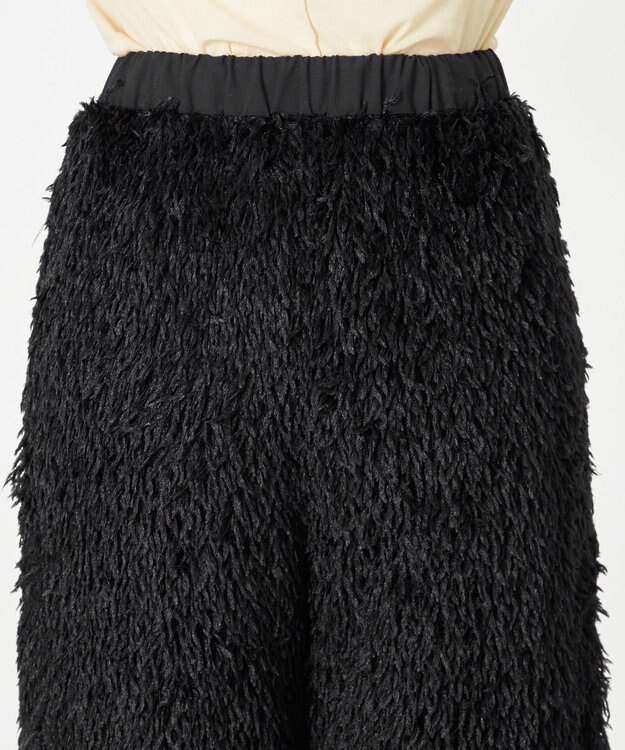 NAVE 【Nave・洗える】フェザーフリンジ イージーパンツ ブラック系