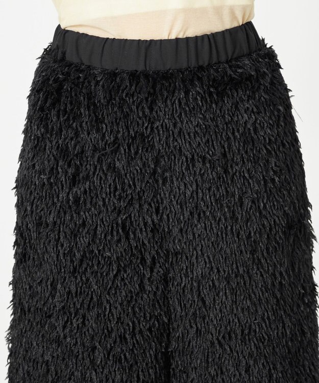 NAVE 【Nave・洗える】フェザーフリンジ イージーパンツ ブラック系