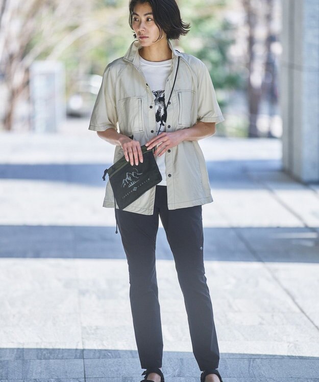 JOSEPH ABBOUD MOUNTAIN 【レディースシルエット・2WAYストレッチ/撥水】コーデュラ クライミング パンツ ブラック系