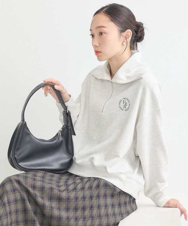 earth music&ecology ハーフＺＩＰプルオーバー Oatmeal