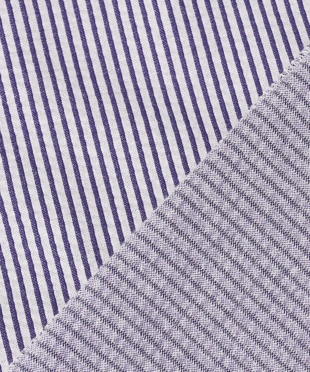 J.PRESS LADIES 【一枚で着映え】サッカージャージー クルーネック カットソー ネイビーストライプ系1