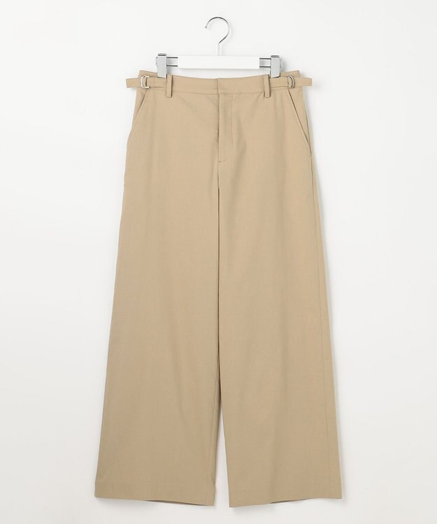 J.PRESS LADIES S 【人気素材】セルロースリネンストレッチ セミワイド パンツ ベージュ系