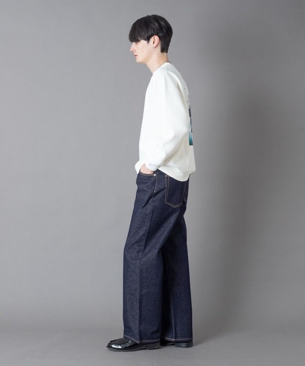 WEGO 【ユニセックス着用ITEM】アクセ付きフォトグラフィックプルオーバー ホワイト