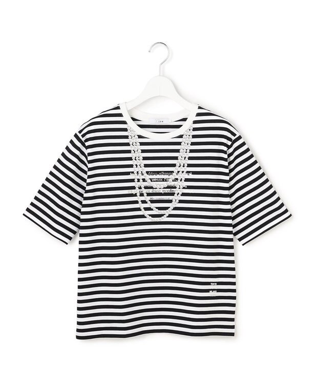 ICB 【30th ANNIVERSARY】 PARIS ボーダーTシャツ ブラック×オフホワイト