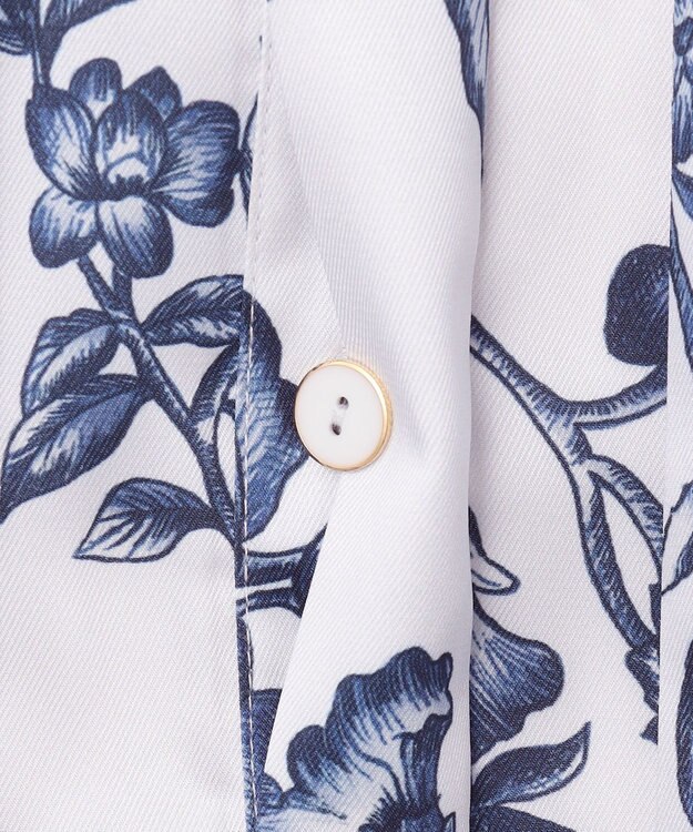 GRACE CONTINENTAL オリエンタルフラワープリントワンピース ホワイト