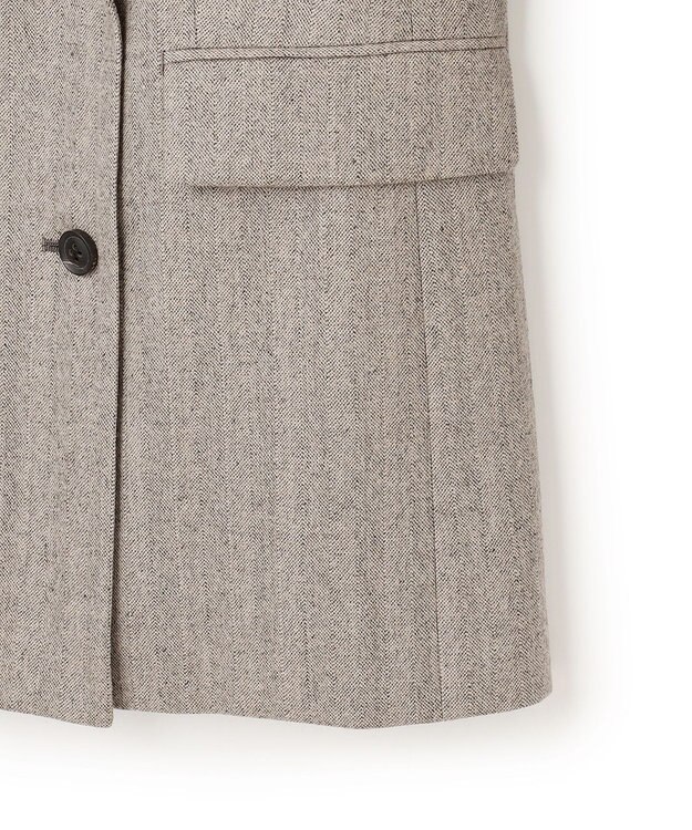 BEIGE， NATION / ウールヘリンボーンダブルジャケット C.Gray