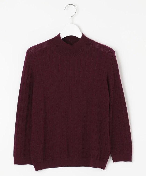 J.PRESS LADIES 【洗える】KNIT BASIC ニット ワイン系