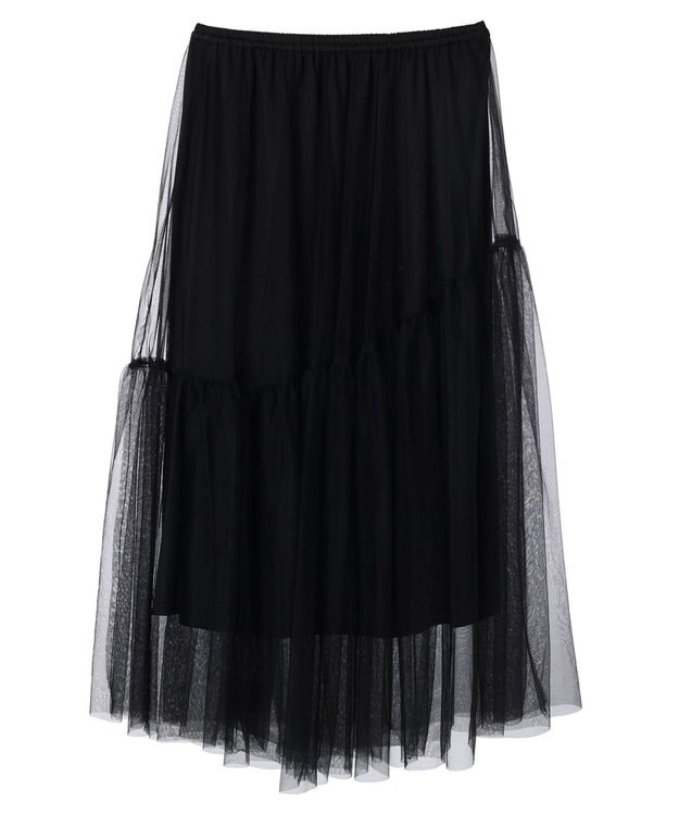Green Parks ・ＥＬＥＮＣＡＲＥ　ＤＵＥ　チュールティアードスカート Black