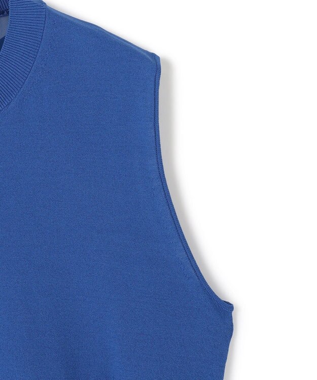 BEIGE， 【洗える】VALOIS / バックシフォンレーヤードニット Blue